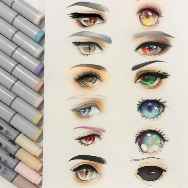 Идеи для глаз рисование