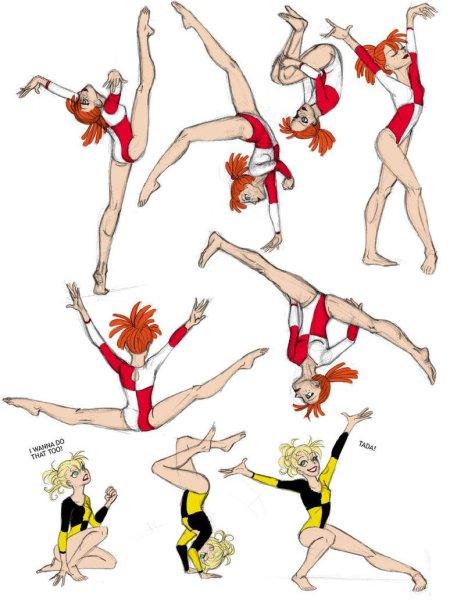 Цирковые позы для рисования