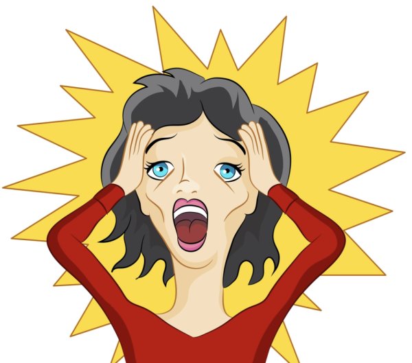 Девушка в панике