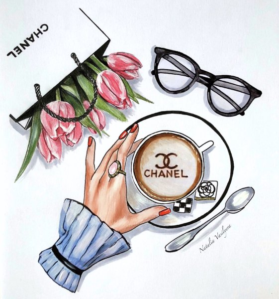 Лёгкий рисунок на френч