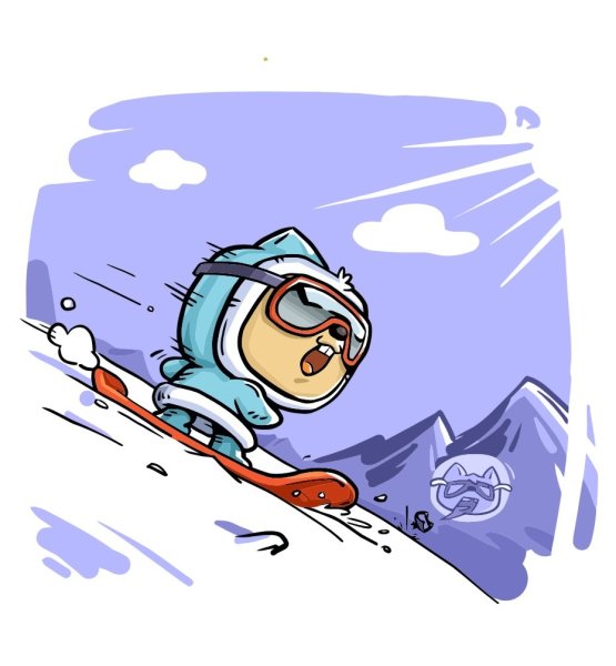 Мультяшка на сноуборде