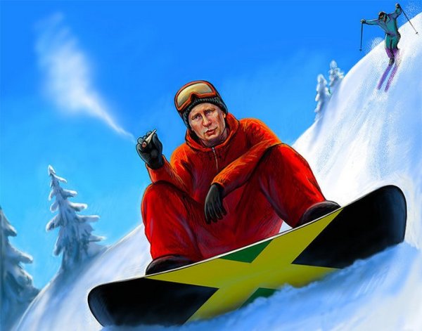 Прикольный сноубордист