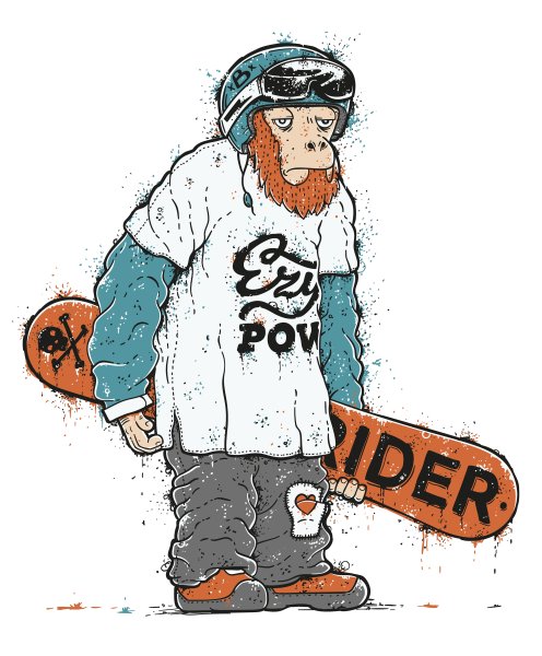 Сноубордист граффити