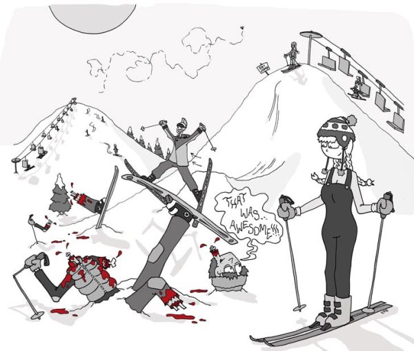 Приколы про сноубордистов и лыжников