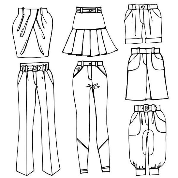 Одежда для срисовки брюки