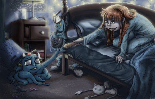 Рисунки страшных монстров