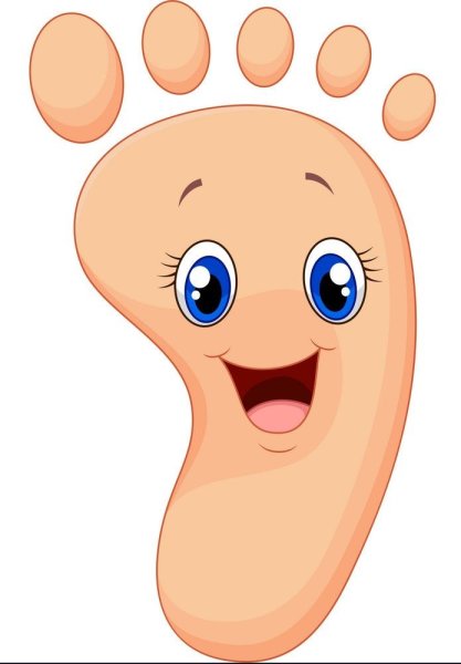 Отпечаток ноги мультяшный