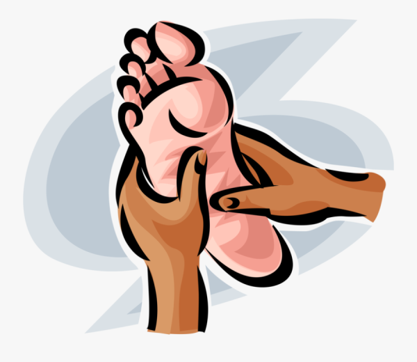 Следы человека с рожицами