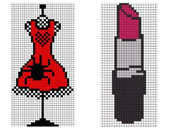 Рисование по клеточкам одежда