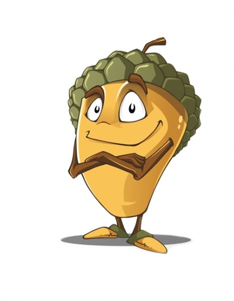 Желуди мультяшные