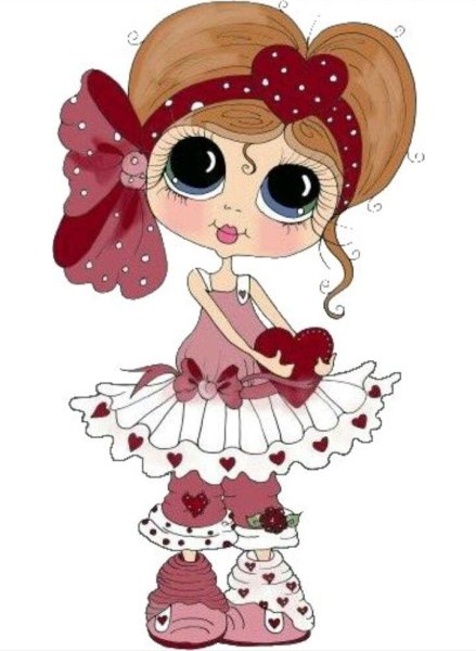 Нарисованные девочки с большими глазами