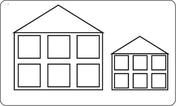 Домик с окнами раскраска