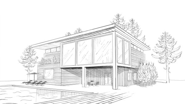 Домик мультяшный двухэтажный