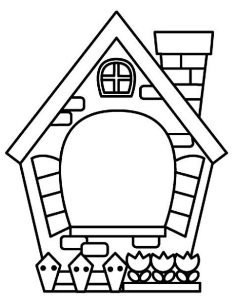 Мультяшный двухэтажный дом