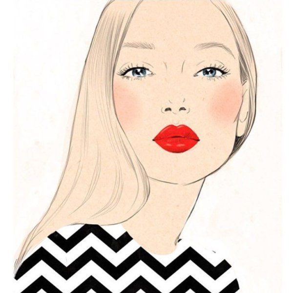 Улыбка фэшн иллюстрация