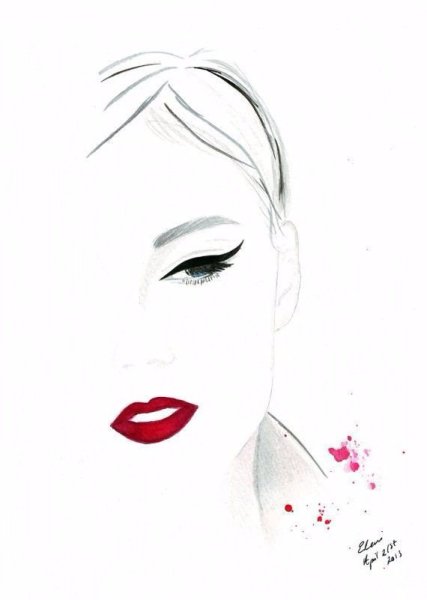 Фэшн иллюстрации макияж