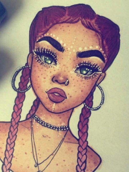 Рисунки девочек с большими губами