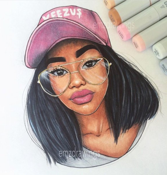 Рисунки девушек с пухлыми губами