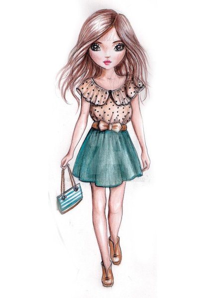 Модные девочки мультяшные