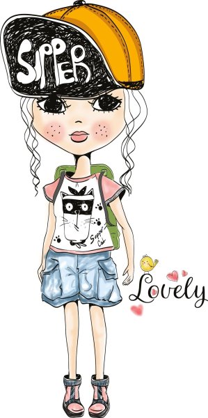 Нарисованные девочки модницы