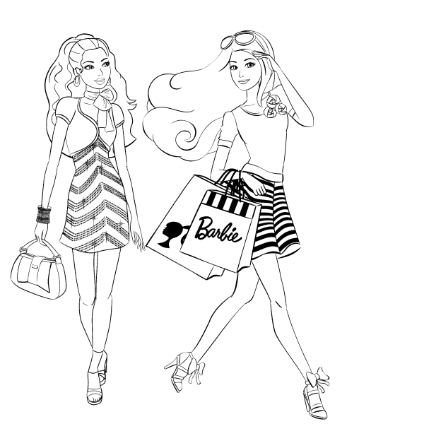Раскраски для девочек Барби