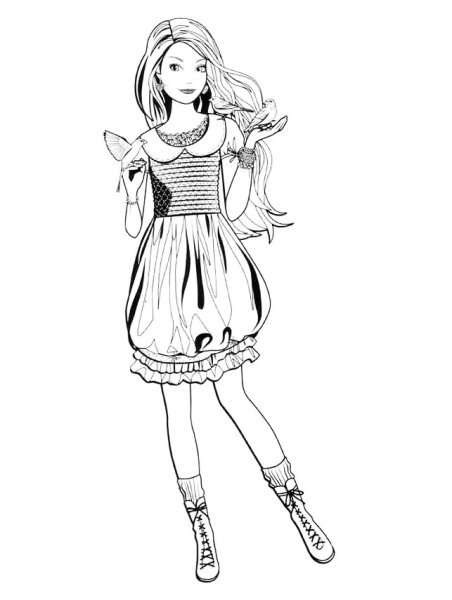 Раскраска модные куклы