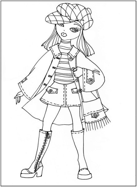 Раскраска модные куклы