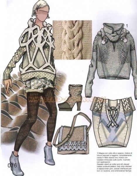 Эскизы вязаных вещей