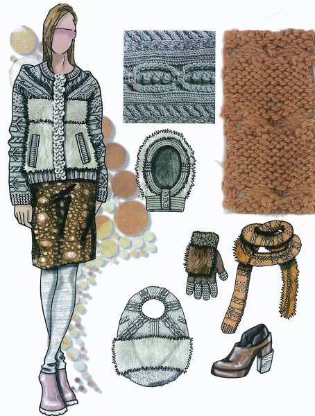 Эскизы вязаных вещей