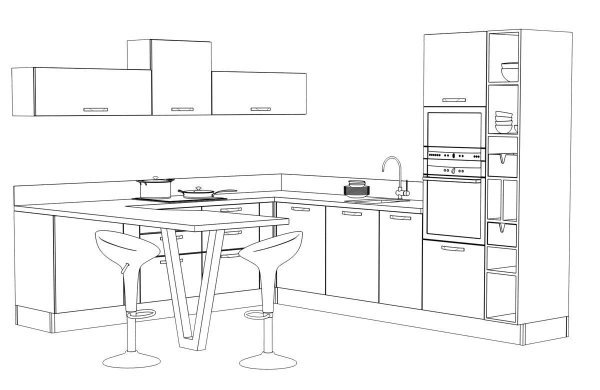 Раскраска кухня