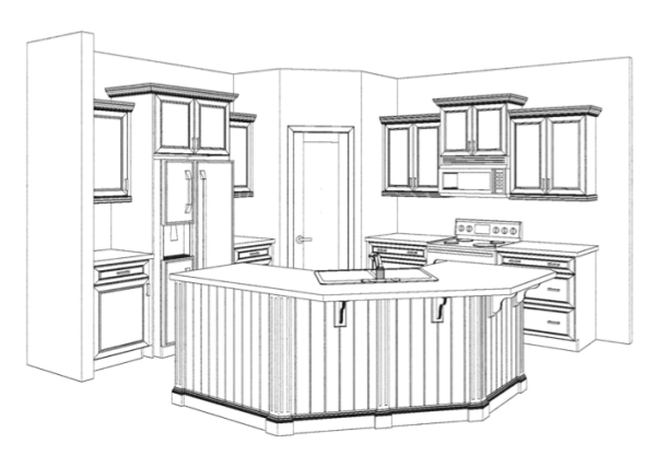 Эскиз кухонной мебели