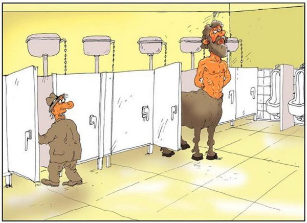 Туалет карикатура