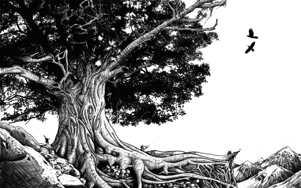 Арт корень иггдрасиля