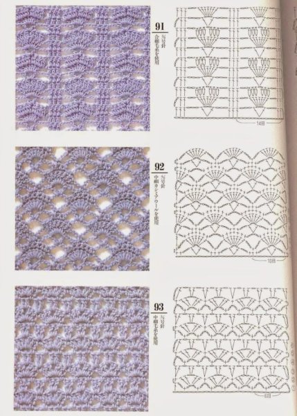 Ажурные узоры крючком