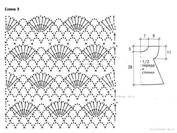 Схема вязки крючком паучки