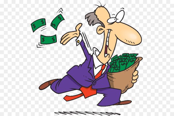 Веселый человечек с деньгами