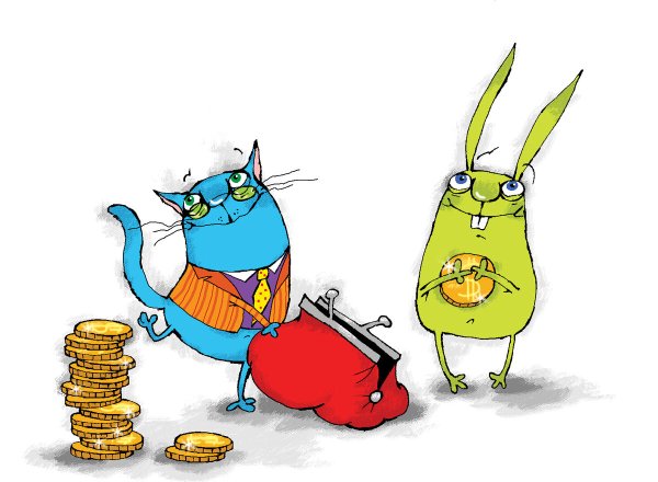 Смешные рисунки про деньги