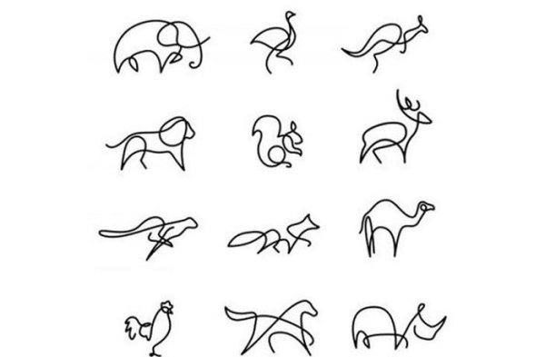 Животные одной линией