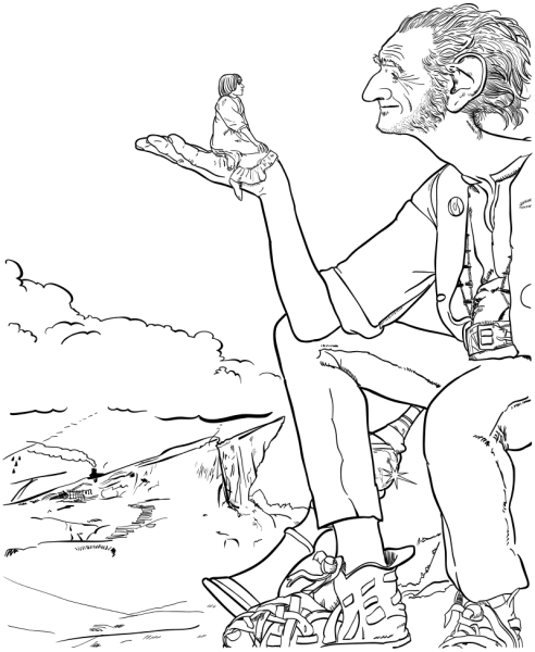 Большой и добрый великан раскраска