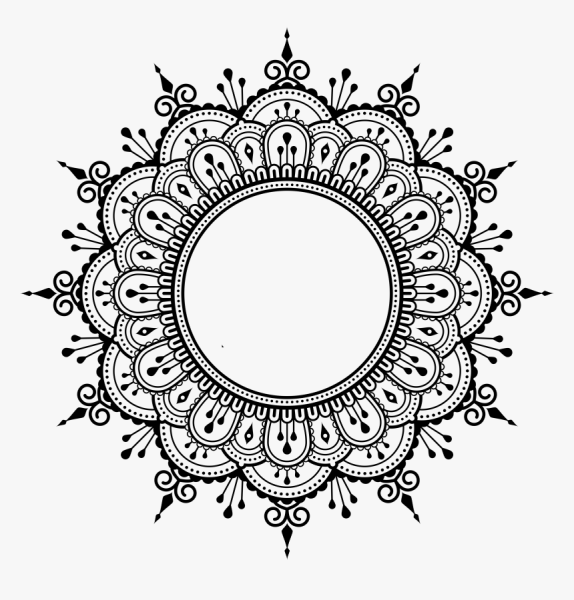 Круговой узор на прозрачном фоне