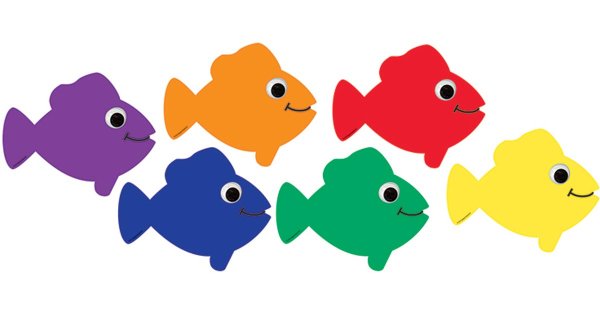 Рыбки цветные для вырезания