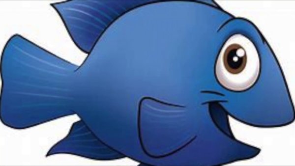 Синяя рыбка для детей