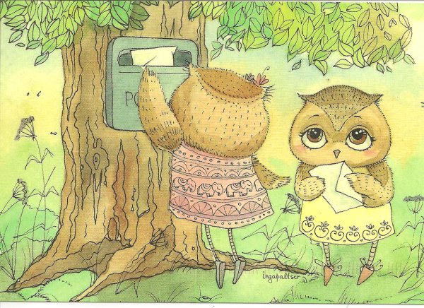 Сонная Сова с кружкой кофе