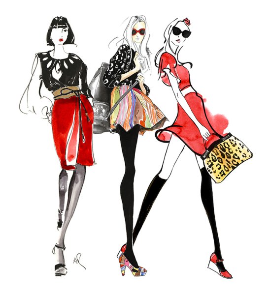 Фэшн эскизы