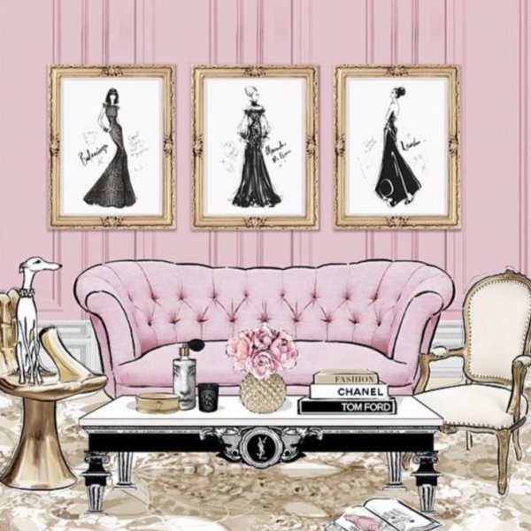 Карикатура интерьер