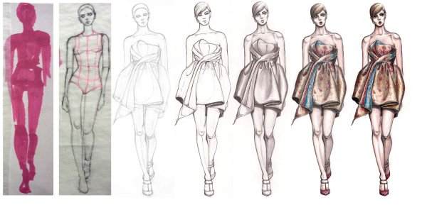 Человек в стиле современная мода нарисованный 1 человек