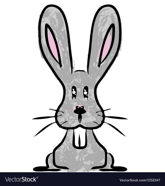 Кролик векторный с длинными ушами