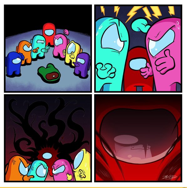 Комиксы амонг АС космонавты