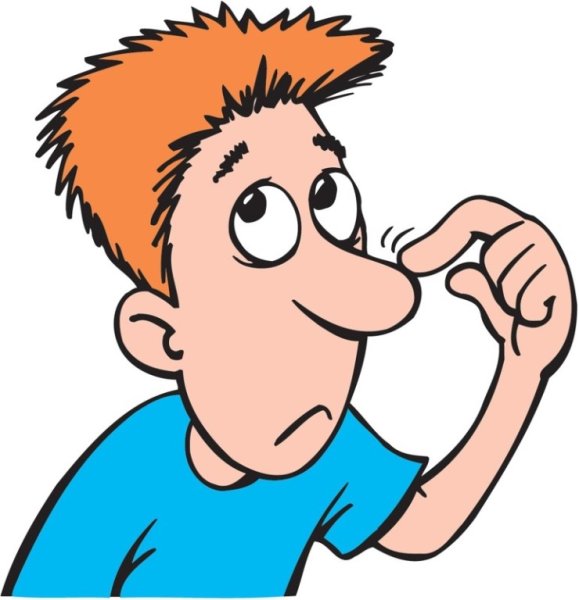 Мультяшный человек с большим носом