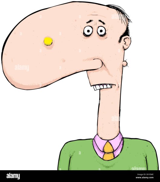 Мультяшный человек с большим носом